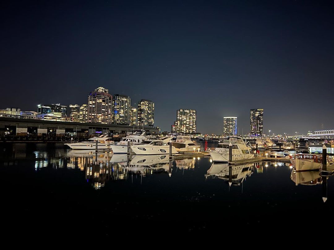 Dockland Harbour Night View