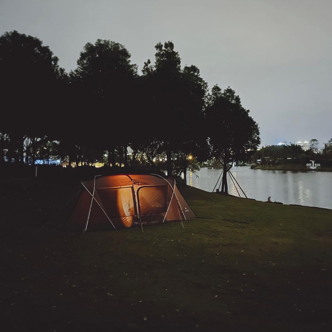 立冬露营，看着人家的隧道帐就感觉温暖😄⛺️
